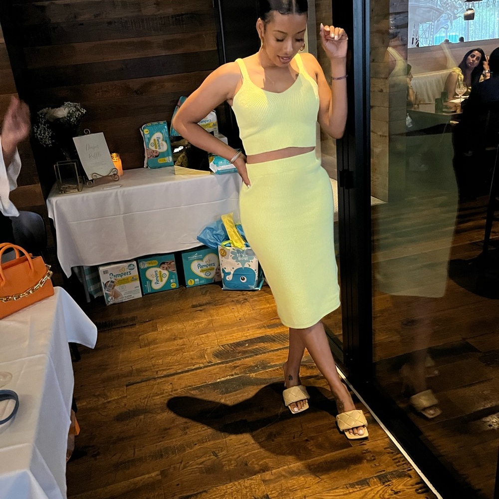 Yellow Women's Skirt Set